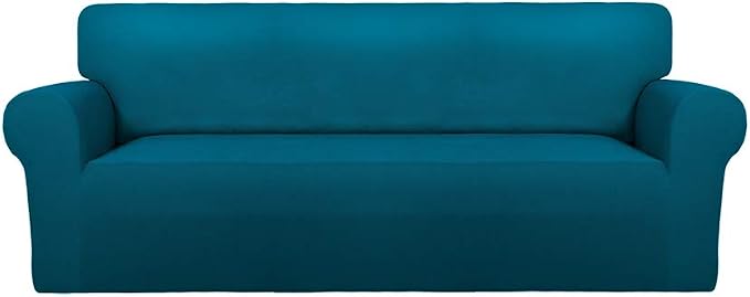 PureFit Stretch Oversized Couch Covers Sofa Slipcovers Peacock Blue | 1-Piece by PureFit