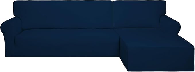 PureFit Stretch Sectional Couch Covers 2 pcs Non Slip L Shape Sofa Cover | by PureFit