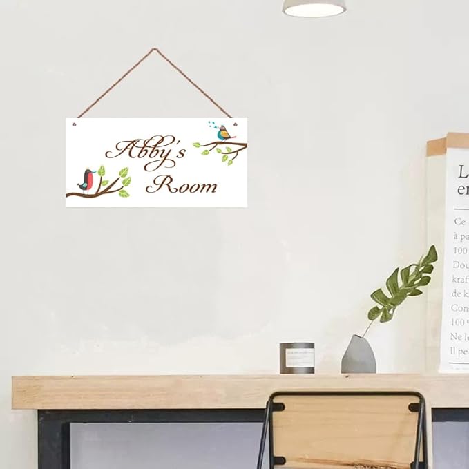 Personalized Sign Vintage Bird Sign Room Décor Kids Room Decor, Cut Bird Theme Little Man Cave Wall Art Decor for Nursery, Nursery Door Decor for Toddler Baby Boys Room