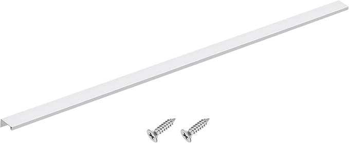 uxcell Cabinet Finger Edge Pull, 1pcs 800mm / 31.5" Aluminum Alloy Back Mount Hidden Cabinet Pulls Concealed Handle for Home Kitchen Drawer Cabinet, Silver