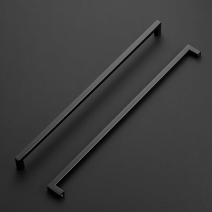 Ravinte 20 Pack Black Cabinet Pulls 18 Inch Square Kitchen Cabinet Handles Matte Black Kitchen Hardware for Drawer Pulls Drawer Handles Come with Screwdriver