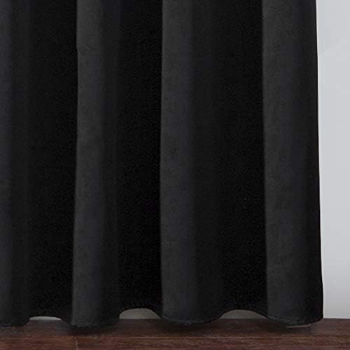 Black Thermal Blackout Curtains/52 x 45 Inch/Set of 2 Panels Room Darkening - Image 9