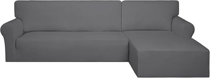 PureFit Stretch Sectional Couch Covers 2 pcs Non Slip L Shape Sofa Cover | by PureFit