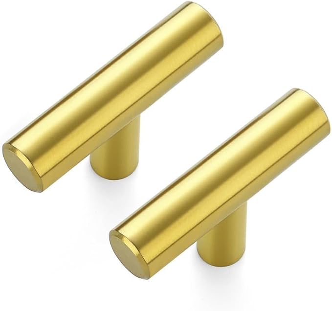 JOY DECOR 20 Pack Cabinet Knobs, Gold Cabinet Handles, 2in Kitchen Cabient Knobs, Single Hole Drawer Knobs for Dresser Drawers