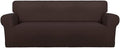 PureFit Stretch Couch Covers for Sofa Large Sofa Slipcovers Chocolate | 1-Piece by PureFit