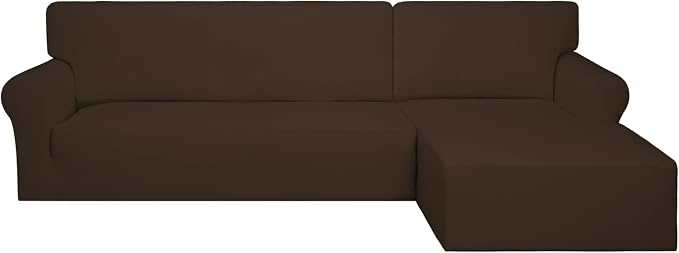 PureFit Stretch Sectional Couch Covers 2 pcs Non Slip L Shape Sofa Cover | by PureFit