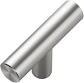 1 Pack Brushed Nickel Cabinet Knobs - Kitchen Cabinet Knobs Silver Cabinet Pulls for Kitchen Cabinet Drawer Stainless Steel Dresser Knobs for Cabinet Hardware 2in Length Single Hole T Bar