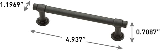 Franklin Brass Francisco (10-Pack) Cabinet Handles 4" Hole Center Pulls | Soft Iron Hardware for Kitchen Drawers, Dressers, Furniture P29617K-SI-B
