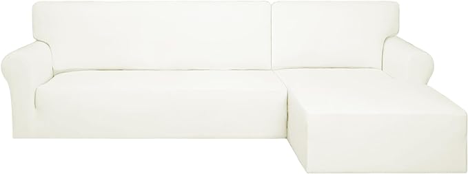 PureFit Stretch Sectional Couch Covers 2 pcs Non Slip L Shape Sofa Cover | by PureFit