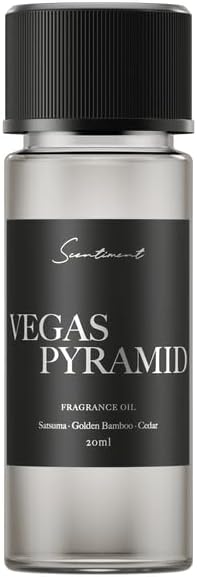 Scentiment Diffuser Oil- Vegas Pyramid | Aromatherapy Home Fragrance | Inspired by Luxor® Las Vegas | Luxurious Scent with Notes of Satsuma, Golden Bamboo, Cedar (20ml)