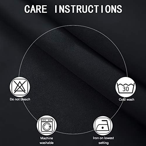 Black Blackout Curtains 52 x 63 Inch Length/Set of 2 Curtain Panels/Thermal - Image 4