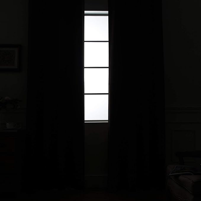 Yakamok Light Grey 100% Blackout Curtains 84 Inches Long 70" Wide 2 Panel | - Image 7