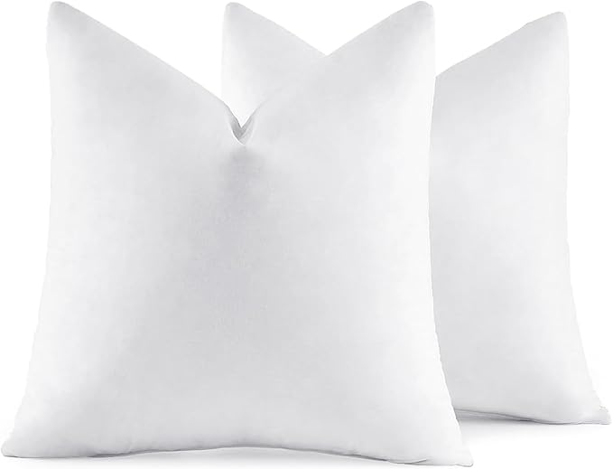 MIULEE 20x20 Pillow Inserts, Double-Layer Down-Proof Cotton Cover, Decorative by MIULEE