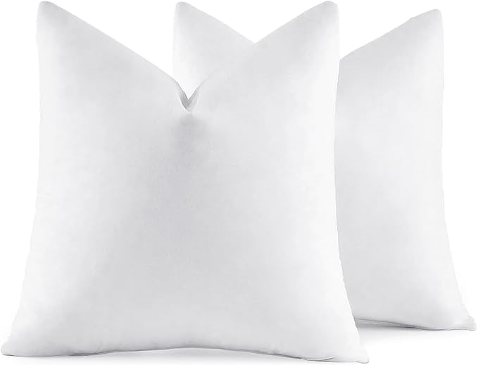 MIULEE 24x24 Euro Pillow Inserts, Double-Layer Down-Proof Cotton Cover by MIULEE