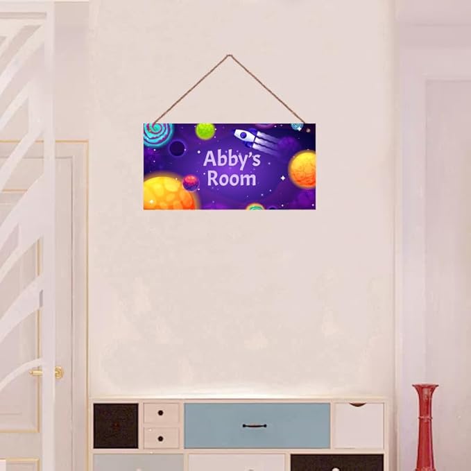 Personalized Sign Outer Space Room Decor, Inspirational Space Art Print Space Wall Art For Boys Room Decorations, Galaxy Stars Picture Posters For Kids Bedroom Nursery Decor