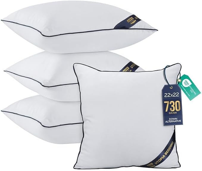 Utopia Bedding 22x22 Throw Pillow Inserts, Decorative Pillows, Plush & by UTOPIABEDDING