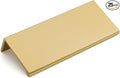 goldenwarm 25 Pack Gold Finger Edge Pulls Drawer Finger Pulls Champagne Gold Kitchen Hardware Handles Bedroom Dresser Drawers,3in Hole Center