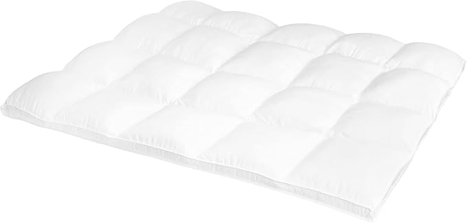 Superior Mattress Topper, Down Alternative, 2 Inch Deep Sized Bed Pillow Top, Comfort Pad, Fluffy Mattress-Topper Protector, Plush Cooling Extra Soft, Hotel Quality, Full, White