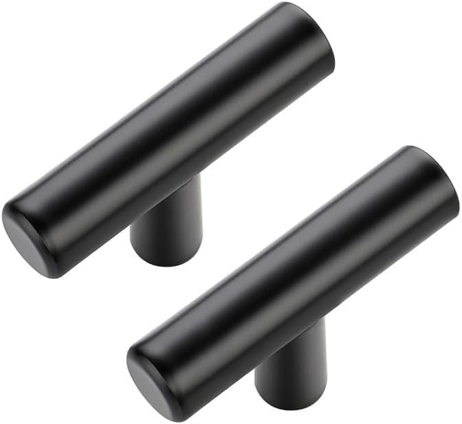 JOY DECOR 25 Pack Cabinet Knobs, Black Cabinet Handles, 2in Kitchen Cabinet Knobs, Single Hole Drawer Knobs for Dresser Drawers