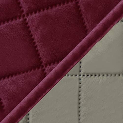 Easy-Going Reversible Couch Cover, 4 Seater Sofa, XX-Large Sofa, Wine/Beige | - Image 6
