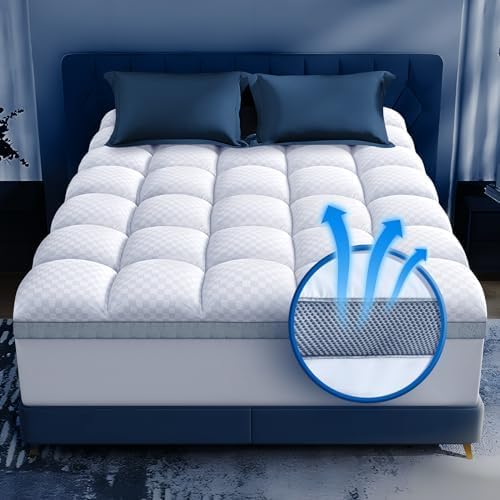 Premium Memory Foam Mattress Topper King for Ultra Comfort, 2 Inch Plush Pillow Top King Mattress Topper with Breathable Air Mesh Sides, Soft Mattress Pad Cover with Deep Pocket Fits 6-21" Mattress