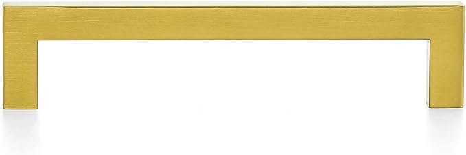 Ravinte 25 Pack 6-1/4 Inch Square Cabinet Handles - Brushed Brass Pulls, Stainless Steel Drawer Pulls, Kitchen Cabinet Hardware