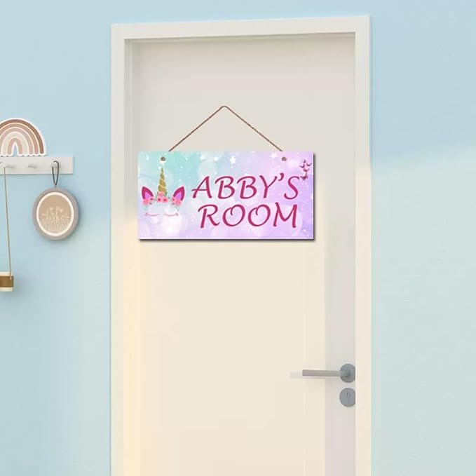 Personalized Sign Unicorn Sign, Custom Name for Girls Room for Kids Room, Funny Colorfull Wall Décor, Wall Décor for Home, Birthday Party, Bedroom, Bathroom, Playroom