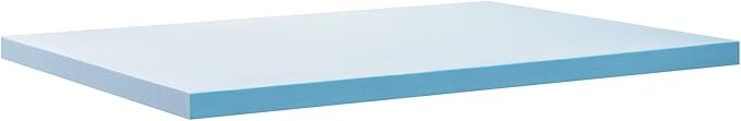 ZINUS 3 Inch Green Tea Cooling Gel Memory Foam Mattress Topper, Smaller, More Convenient WonderBox Packaging, Cooling Gel Foam, CertiPUR-US Certified, Twin