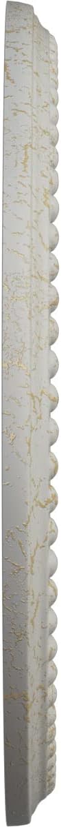 12 1/2"OD x 3 7/8"ID x 3/4"P Bradford Ceiling Medallion (Fits Canopies up to 6 5/8"), Hand-Painted Pot of Cream Crackle