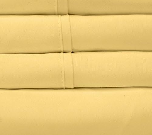 Cal King Size Bed Sheets - 6 Piece 1500 Supreme Collection Fine Brushed Microfiber Deep Pocket California King Sheet Set Bedding - 2 Extra Pillow Cases, Great Value, California King, Yellow