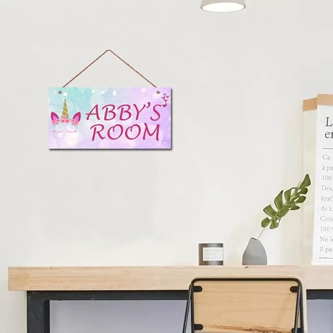 Personalized Sign Unicorn Sign, Custom Name for Girls Room for Kids Room, Funny Colorfull Wall Décor, Wall Décor for Home, Birthday Party, Bedroom, Bathroom, Playroom