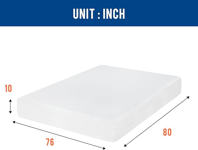 King Mattress 10 inch Gel Memory Foam Mattress Queen Mattresses Medium Firm Mattresses for Cool Sleep Relieving Pressure Relief CertiPUR-US Certified Mattress in a Box …