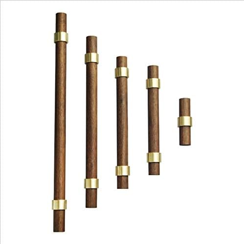 Drawer 6.69"/170mm Pulls Brass Walnut Kitchen Wardrobe Cabinet Hardware Pull Handle with Screw,24Pcs