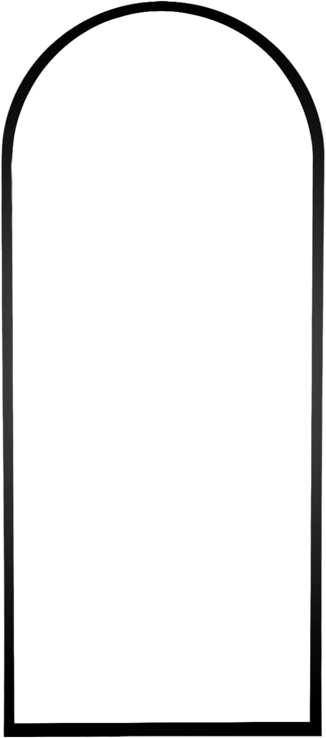 DUMOS Arched Wall-Mounted Full Length Mirror 20"x63" for Bedroom, Full Body Floor Mirror with Stand, Hanging or Leaning for Wall, Black