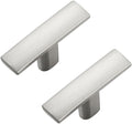 50 Pack Silver Cabinet Knobs - Curved Cabinet Pulls Brushed Nickel Knobs for Kitchen Cabinet Drawer Solid Dresser Knobs for Cabinet Hardware 1-3/4in Length Single Hole