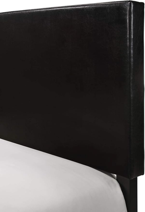 Crown Mark Erin Upholstered Panel Bed in Black, Full