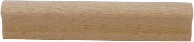 10Pcs Unfinished Beech Wood Solid Furniture Pulls Handles,Unfinished Unpainted Paintable Wooden Handles Cupboard Closet Drawer Handle Pull,Length 5.12",Hole Dis.3.78"