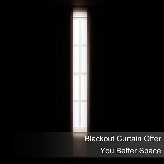 Blackout Curtains 52 x 120 Inch Long Chocolate Curtains Set of 2 Panels Room - Image 3