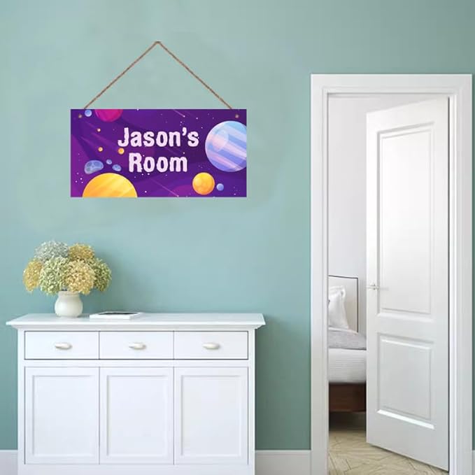 Personalized Sign Galaxy Decor For Boys Room, Stars Themed Bedroom Decor, Outer Space Room Decor, Universe Decorations For Kids Room Nursery Little Man Cave