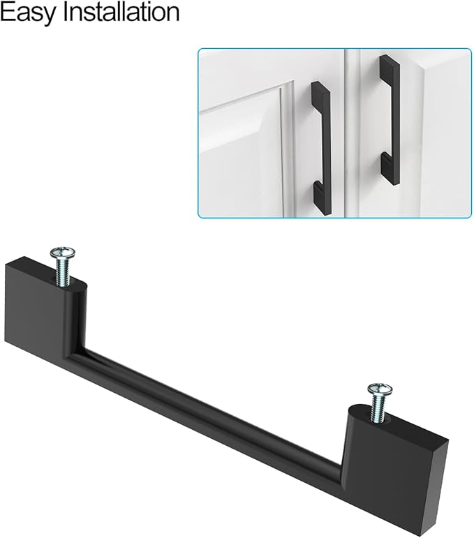 10 Pack Matte Black Cabinet Pulls 3 Inch Cabinets Handles Kitchen Hardware for Cabinets Black Dresser Pulls