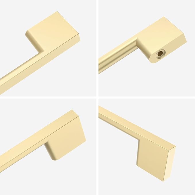 6 Pack Brushed Gold Cabinet Pulls 15 Inch Handles for Kitchen Cabinets, Wardrobe Hardware