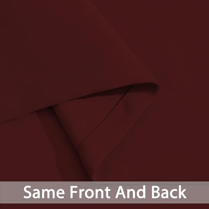 Yakamok Room Darkening Curtains 62x84 inch Length Burgundy Red-Living Room | 2 - Image 5