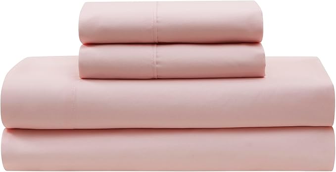 7 Piece Comforter Set Bed in a Bag Ombre Pintuck Design All Season Soft Down Alternative Bedding Comforter Set & Luxurious Matching Bed Sheets & Pillow Shams, Ombre Pintuck Blush, Queen