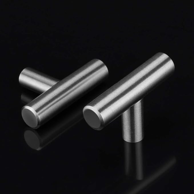 LONTAN 100 Pack Brushed Nickel Cabinet Knobs for Dresser Drawers LS201BSS Kitchen Cabinet Knobs Brushed Nickel Cabinet Pulls Modern Drawer Knobs