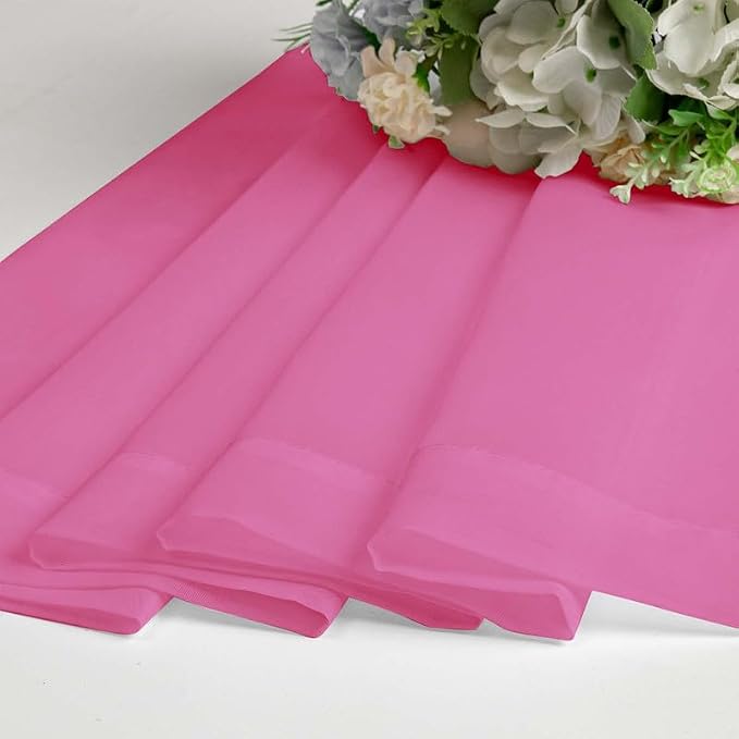 Hot Pink Sheer Curtains 72 Inches Long 2 Panels - Image 7