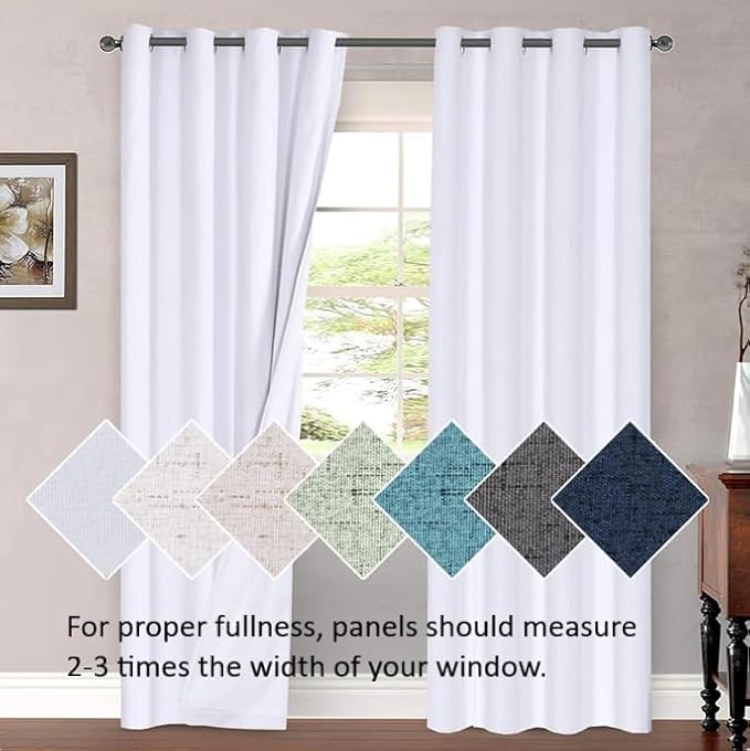 H.VERSAILTEX Blackout Curtains, Durable Thick Textured Look 100% Blackout Patio - Image 8