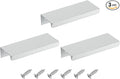 uxcell Cabinet Finger Edge Pull, 3pcs 80mm / 3.15" Aluminum Alloy Back Mount Hidden Cabinet Pulls Concealed Handle for Home Kitchen Drawer Cabinet, Silver