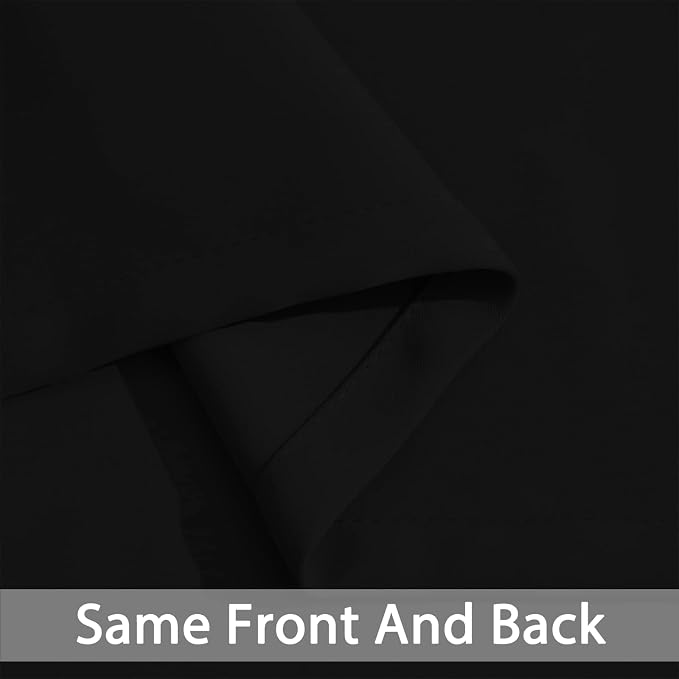 Yakamok Room Darkening Curtains 70x84 inch Length Black-Living Room | 2 panels - Image 5