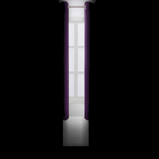 Purple Blackout Curtains 40 x 63 Inch Length/Set of 2 Curtain Panels/Thermal - Image 4
