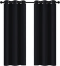 Yakamok Room Darkening Curtains 42x72 inch Length Black-Living Room | 2 panels by Yakamok